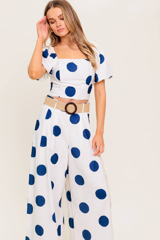 COCONUT KISS  NAVY TOP AND PANT SET - By Baano