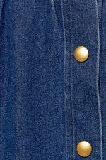 SIMPLY THE VIBE DENIM TOP AND SKIRT SET - By Baano