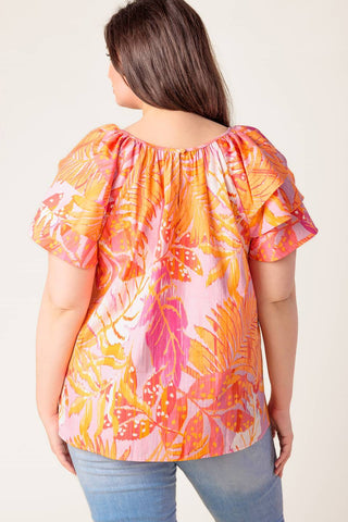 EVENING GLOW PINK WOVEN TOP - By Baano