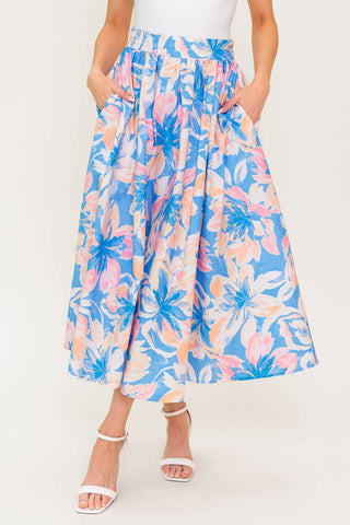 GOLDEN HOUR HARMONY WOVEN TOP AND SKIRT SET - By Baano