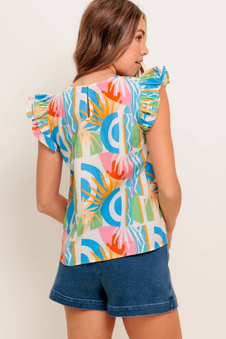 VACATION STATE OF MIND WOVEN TOP - By Baano