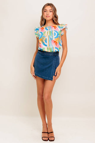 VACATION STATE OF MIND WOVEN TOP - By Baano