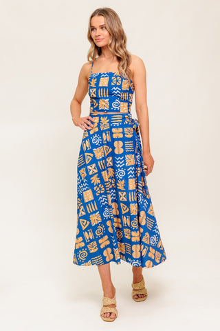 DEWDROP SILENCE WOVEN TOP AND SKIRT SET - By Baano