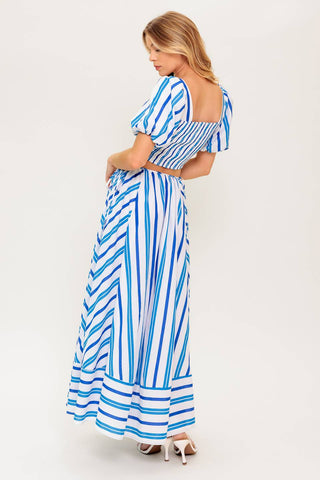 GARDEN WHISPERS WOVEN TOP AND SKIRT SET - By Baano