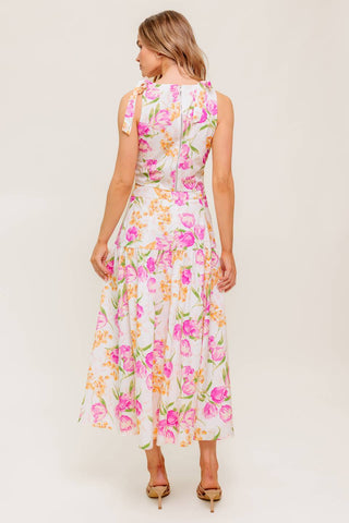 BOTANICAL BLISS WOVEN TOP AND SKIRT SET - By Baano