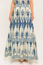 FLORAL RHYTHM WOVEN TOP AND SKIRT SET - By Baano