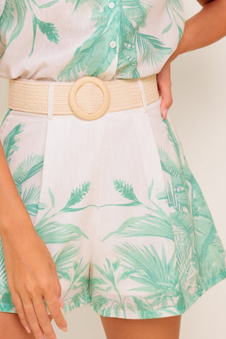 GARDEN LIGHT WOVEN TOP AND SHORT SET - By Baano