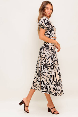 NEUTRAL ZONE WOVEN TOP AND SKIRT SET - By Baano
