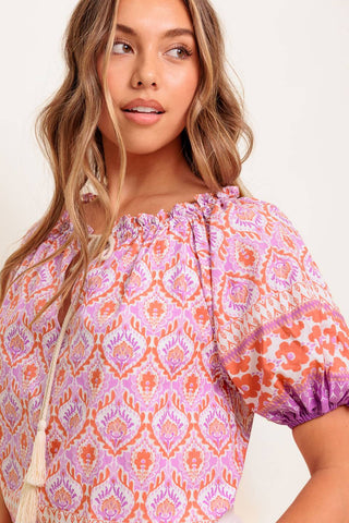 WHISPERING LAVENDER WOVEN TOP - By Baano