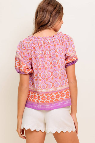 WHISPERING LAVENDER WOVEN TOP - By Baano