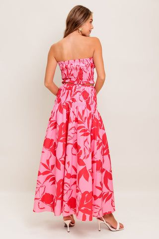 ANYTHING I WANT WOVEN TOP AND SKIRT SET - By Baano