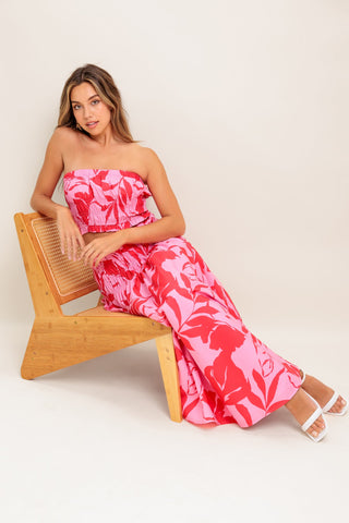 ANYTHING I WANT WOVEN TOP AND SKIRT SET - By Baano