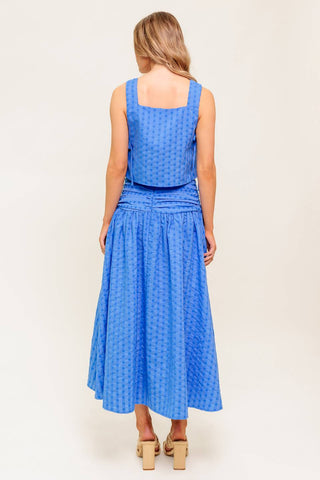 URBAN AFFAIR BLUE TOP AND SKIRT SET - By Baano