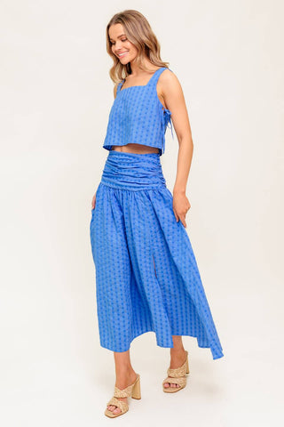 URBAN AFFAIR BLUE TOP AND SKIRT SET - By Baano