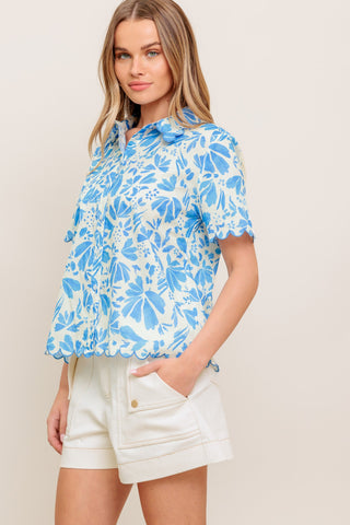 WANDER LEAF WOVEN TOP - By Baano