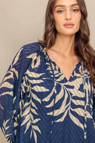 MIDNIGHT WALK  WOVEN TOP - By Baano