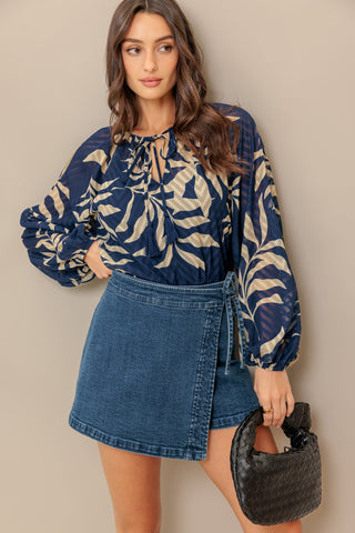 MIDNIGHT WALK  WOVEN TOP - By Baano