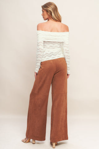 ANGELIC SWEETIE CREAM WOVEN TOP - By Baano