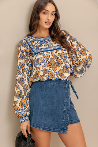BOHEME MEADOW WOVEN TOP - By Baano