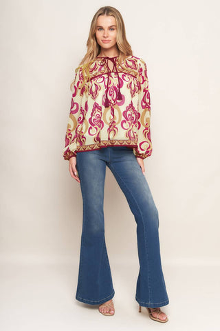 FUSION GROOVE WOVEN TOP - By Baano