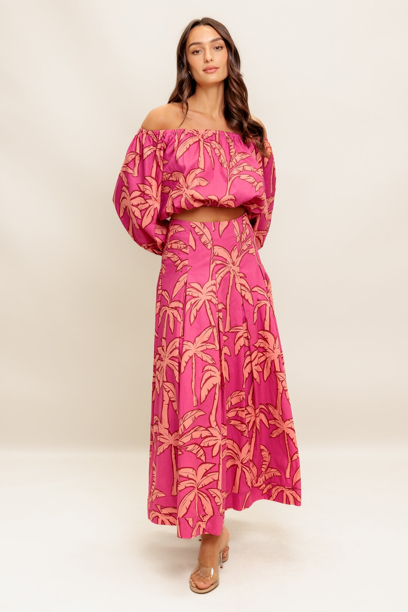 PARADISE MATCH WOVEN TOP AND SKIRT SET - By Baano