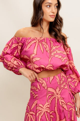 PARADISE MATCH WOVEN TOP AND SKIRT SET - By Baano