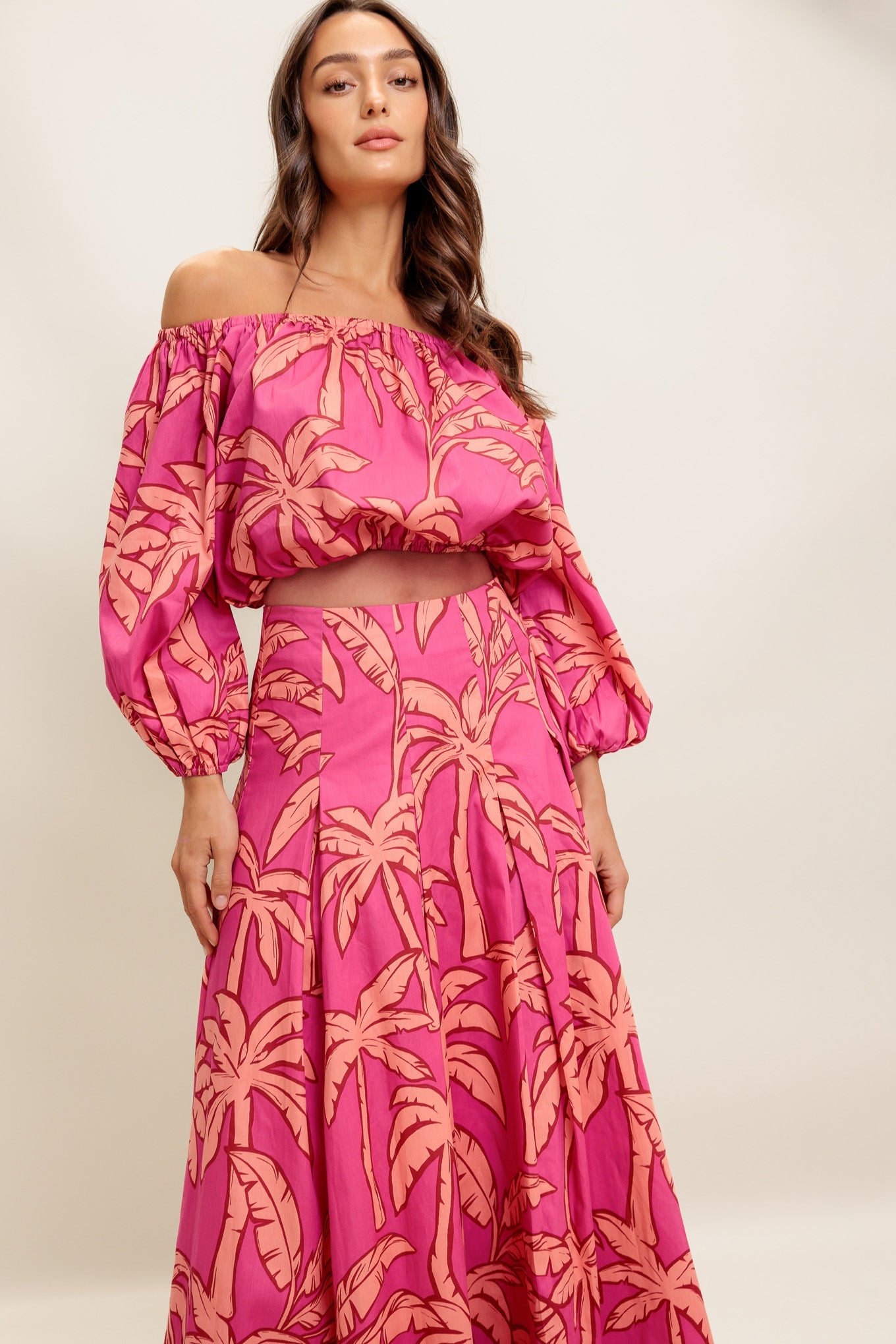 PARADISE MATCH WOVEN TOP AND SKIRT SET - By Baano