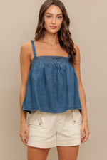 URBAN SERENITY DENIM TOP - By Baano