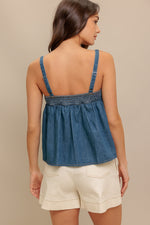 URBAN SERENITY DENIM TOP - By Baano