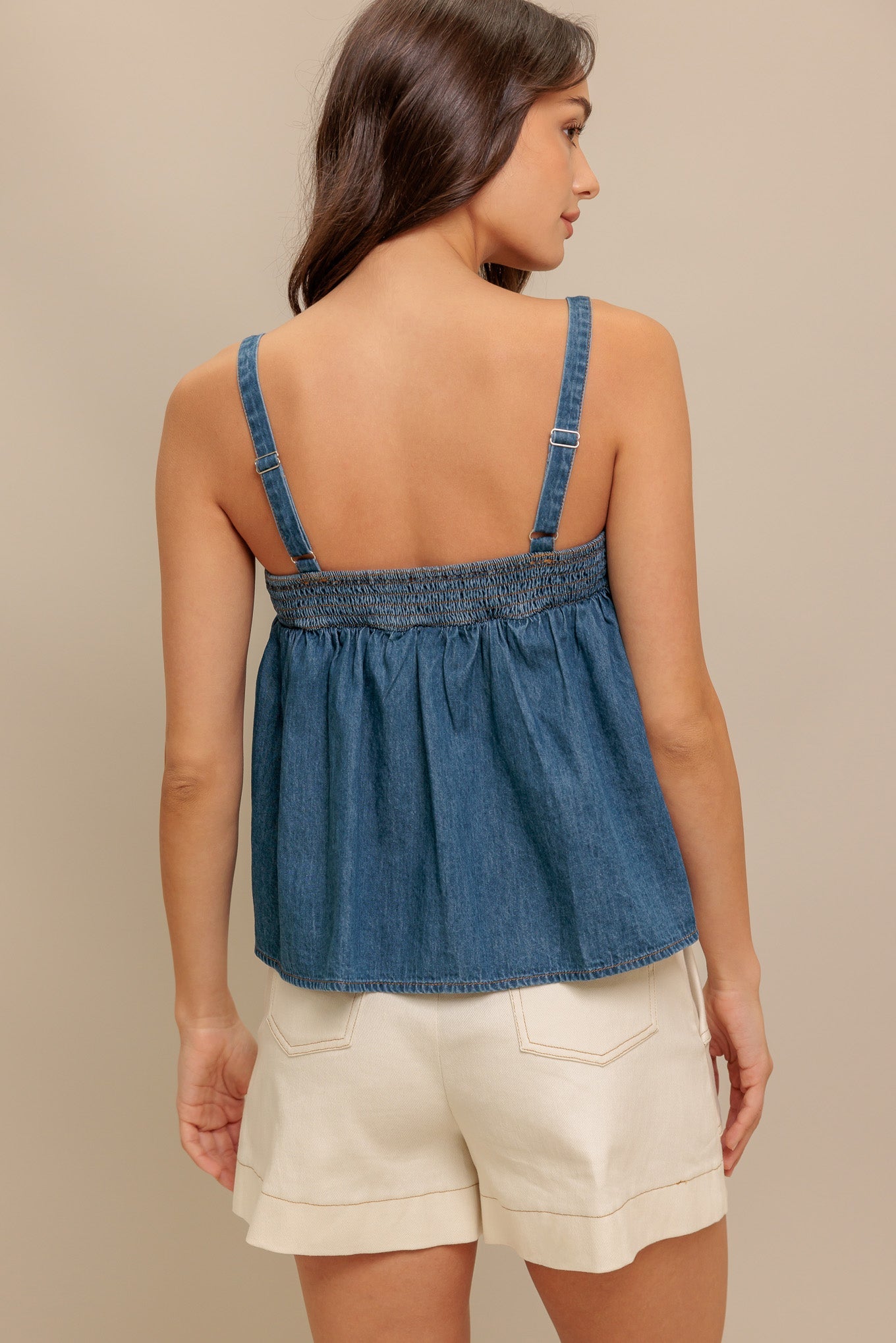 URBAN SERENITY DENIM TOP - By Baano