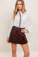 WANDER LEAF IVORY WOVEN TOP