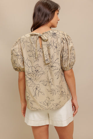 BOTANICAL LUXE WOVEN TOP - By Baano