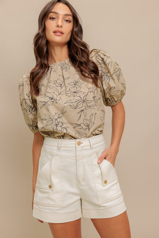 BOTANICAL LUXE WOVEN TOP - By Baano