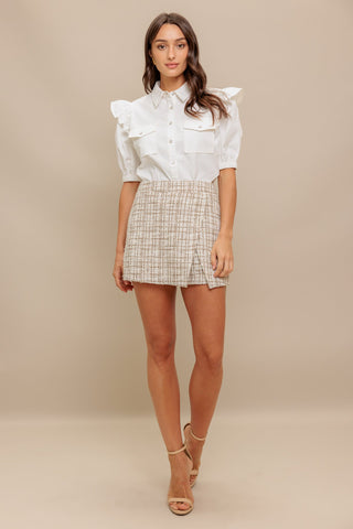 MUSE DETAIL WOVEN TOP - By Baano