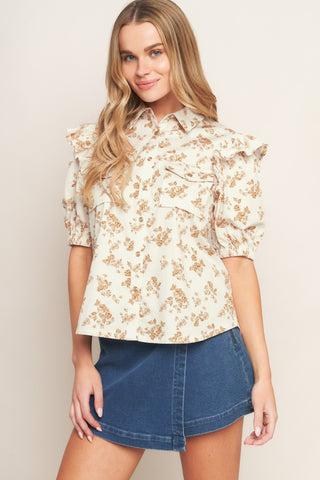 SWEET TERRACOTTA WOVEN TOP - By Baano