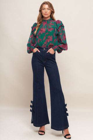 POETIC GARDEN WOVEN TOP - By Baano
