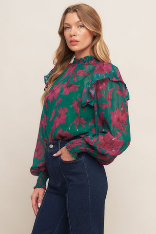 POETIC GARDEN WOVEN TOP - By Baano