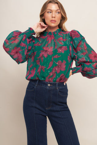 POETIC GARDEN WOVEN TOP - By Baano
