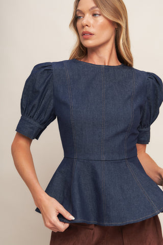 CLASSIC EDGE DARK DENIM TOP - By Baano