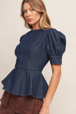 CLASSIC EDGE DARK DENIM TOP - By Baano