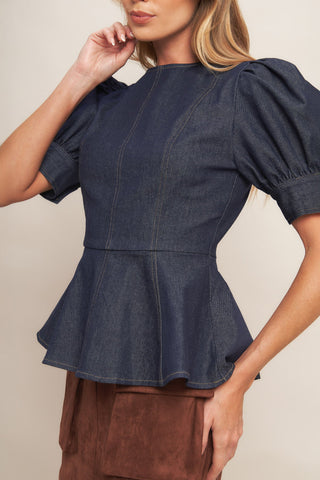 CLASSIC EDGE DARK DENIM TOP - By Baano