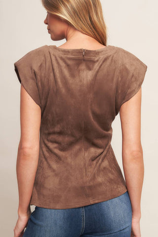 MY EVERYDAY BEST FAXU SUEDE TOP - By Baano