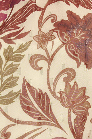 WILD BOTANICA IVORY WOVEN TOP - By Baano