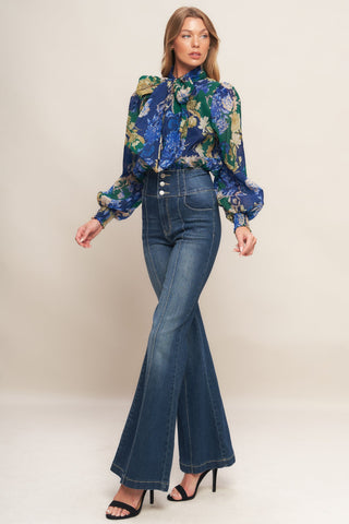 ROYAL TAPESTRY WOVEN TOP - By Baano