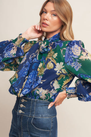 ROYAL TAPESTRY WOVEN TOP - By Baano