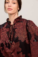 JUST DARK ENOUGH TO FEEL SPECIAL WOVEN TOP