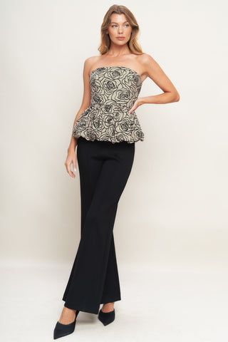 GRAPHIC GARDEN WOVEN TOP