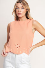 LOVE PEACH WOVEN TOP Flying Tomato