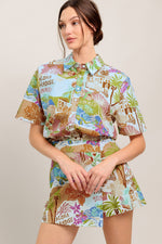 SUNSHINE GETAWAY WOVEN TOP Flying Tomato