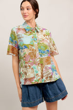 SUNSHINE GETAWAY WOVEN TOP Flying Tomato